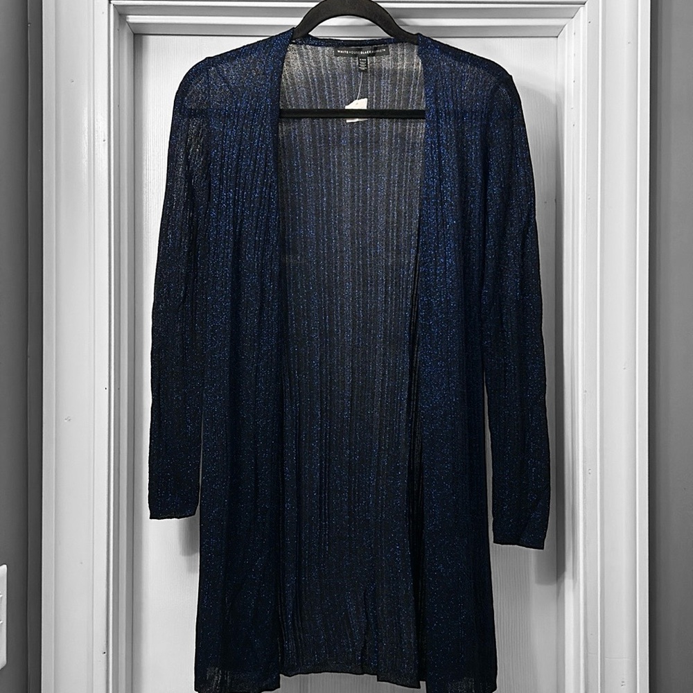 New! White House | Black Market Shimmer Blue Coverup - Picture 1 of 6